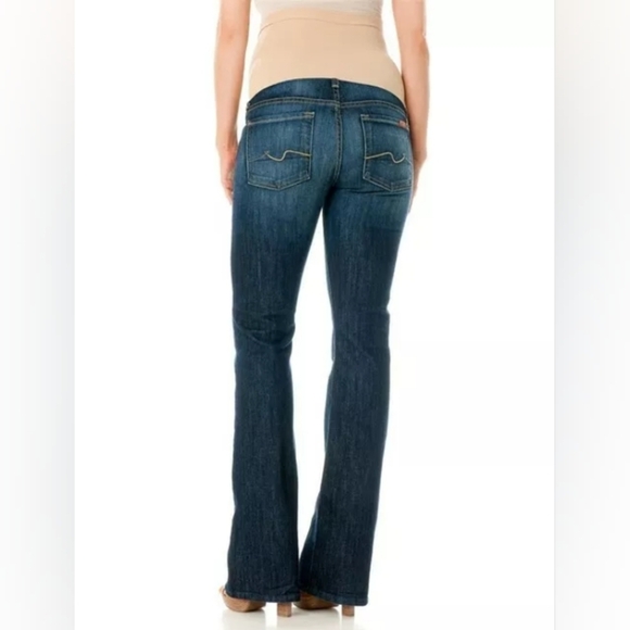 7 For All Mankind Blue Maternity Jeans - Picture 2 of 6